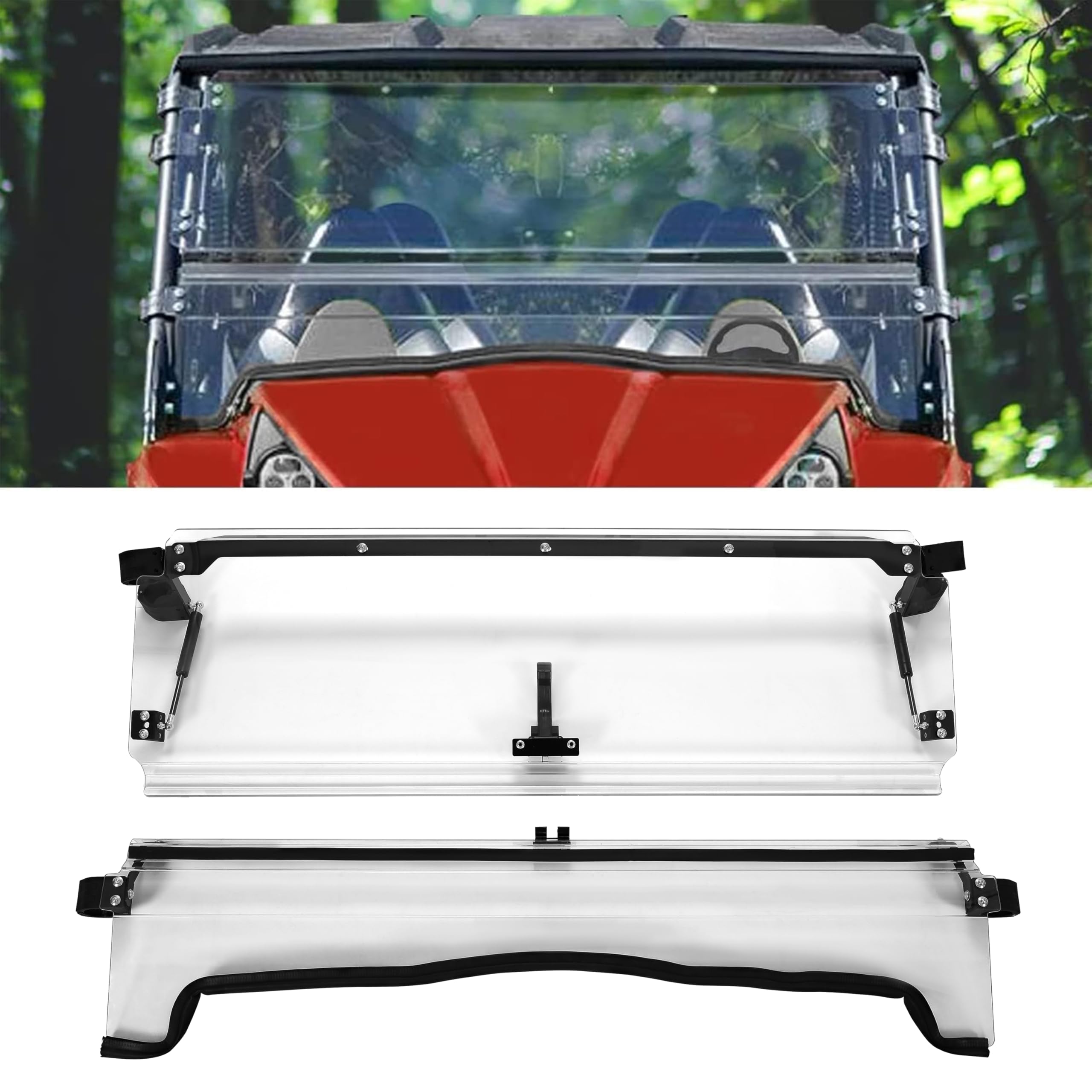＊Lang kawiページ＊ Amazon.com: KUAFU 2-in-1 Flip Windshield Compatible with